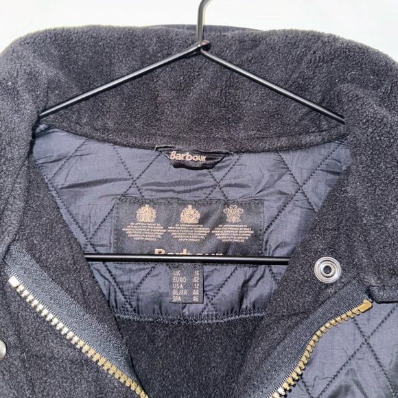 Barbour Quilted Navy Coat - Picture 3 of 3